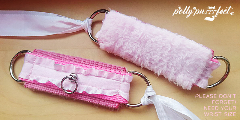 kittenprincesspolly:  pollypurrrfect:set of cuffs ‘pink dreams’ now available!