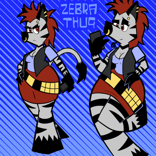 It&rsquo;s been a while, but hey, I have a new adoptable! It&rsquo;s an unnamed Zebra Thug, and dhe 