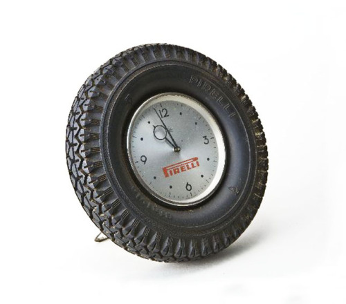 Junghans, promotional Tire clock for Pirelli, 1950. Via Wolfsonian