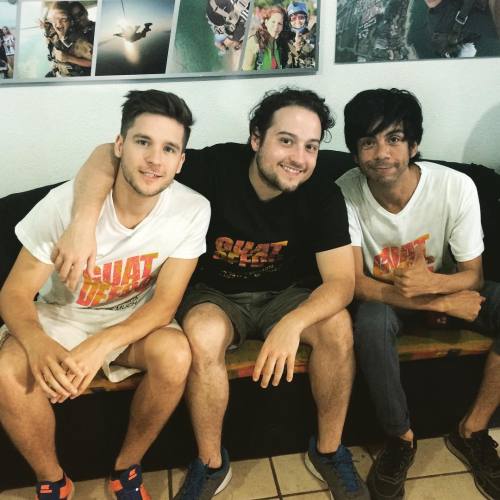 devonjwerkheiser:    guatdefocmovie “@seanmarquette @devonwerkharder y Héctor Jiménez listos para su salto en paracaídas. Nerviosos no se ven"  ”@seanmarquette, @devonwerkharder and Héctor Jiménez ready for parachute jump. Do not look