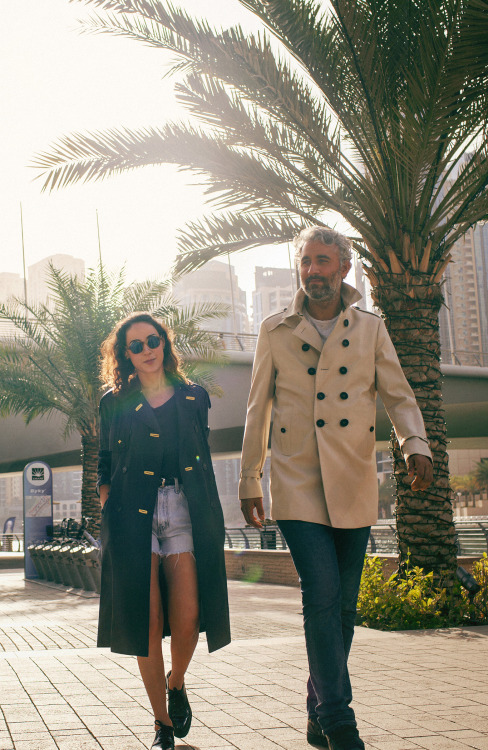 Artists Sara Naim and Athier MousawiPhotographed by Anna Maria Nielsen at Dubai Marina