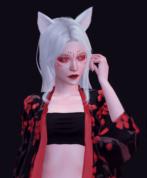 ~ little kitsune ~Used CC:Hair/Claws/Ears&Tail (retextured + edited in ps)Lenses/Eyeliner/Eyes