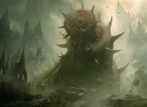 morbidfantasy21:  Uberwurm – Magic the Gathering concept by Richard Wright 