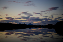 photosofnorwaycom:  Helgeland, Nordland by leffi333 Night sky mirror. From Langøy at Skaga, Dønna. http://flic.kr/p/cHLqCy