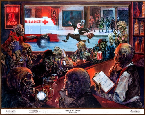 thebristolboard:Signed lithograph by Kelly Freas, 1995.