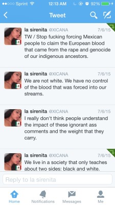 starr-light:  chicanaprincesita:  Her last tweet “You are forcing us to assume a privilege in this society that doesn’t even fucking exist.”   @ all of the goddamn college apps that are forcing me to check in white
