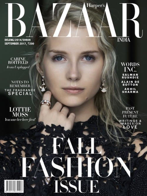 Shine bright like a Lottie Moss covers Harper’s Bazaar IndiaPhotographed by: Lucian BorSee more here
