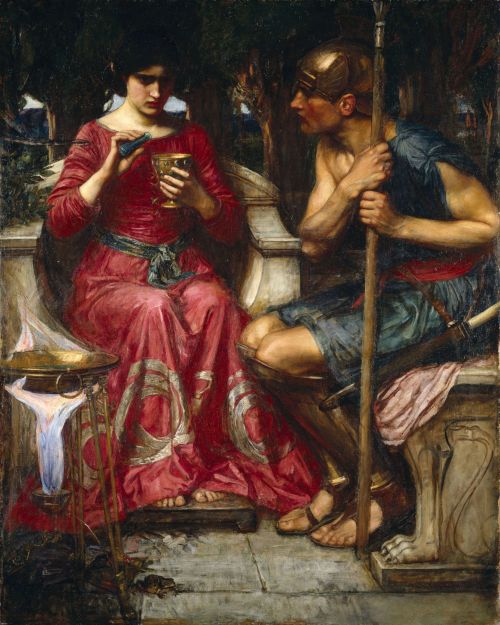 Jason and Medea (1907), by J.W. Waterhouse The sorceress Medea helps her beloved Jason, one of the A