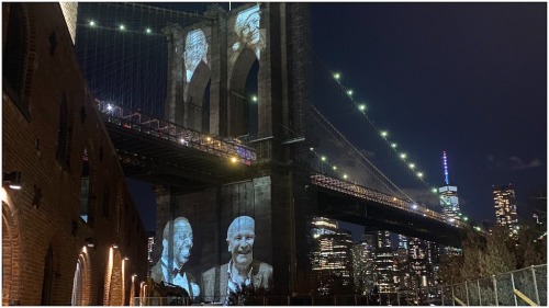 laughingsquid: Images of New Yorkers Lost to COVID-19 Projected Onto the Brooklyn Bridge in a Moving
