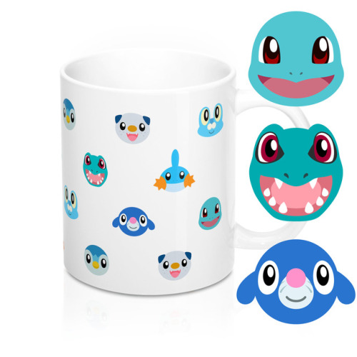 trinketgeek:  Time for the Water type mug!  Here’s the mug for the water type starters! :DThis