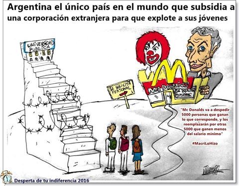 humorhistorico:  ¿Subsidiamos educación o hamburguesas bajas en nutrientes? los expertos argentinos son unos “pelotudos”.   Buena, en Argentina tiene su propio Piñera