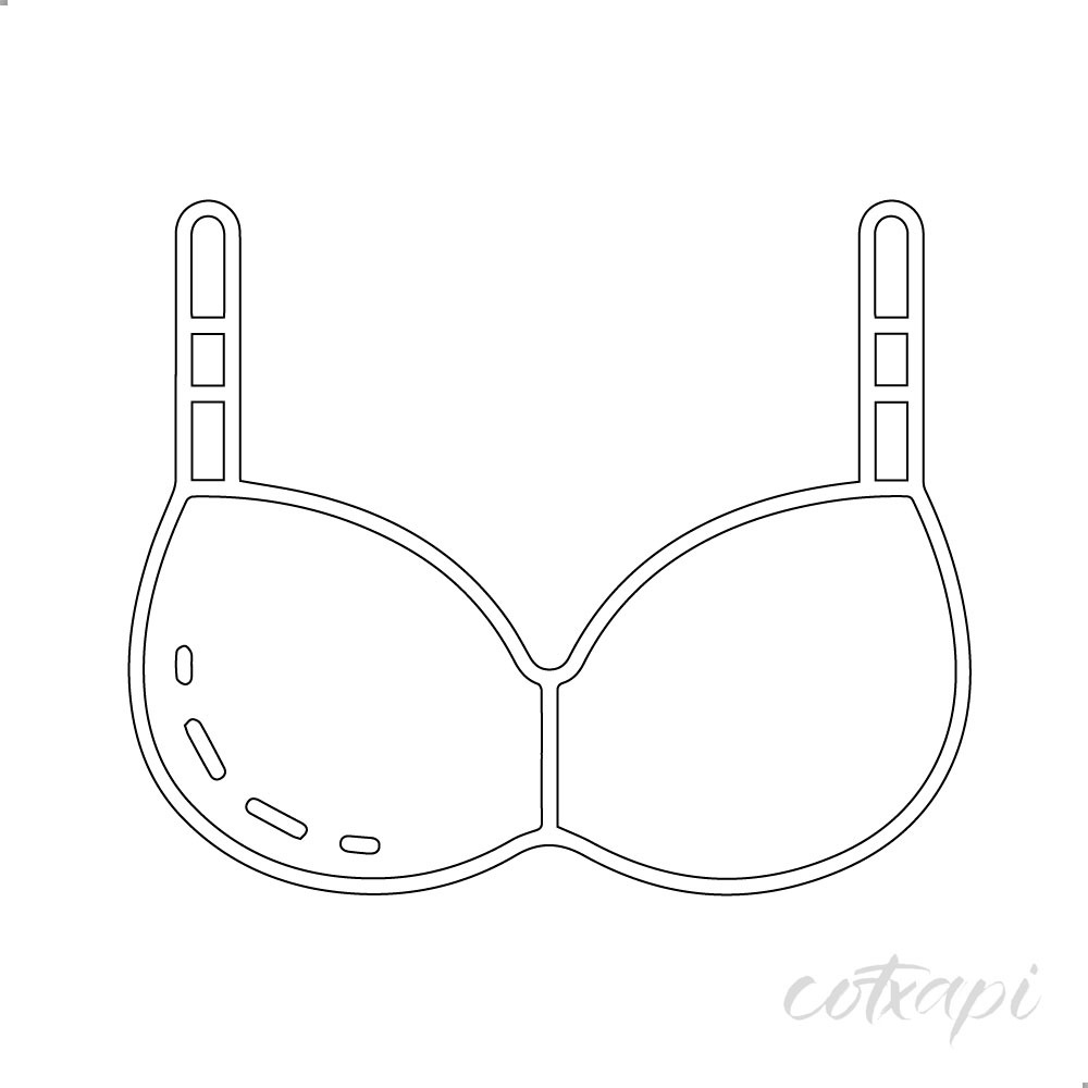 Ladies Bra Design Bikini outline Panty Underwear style in vector art