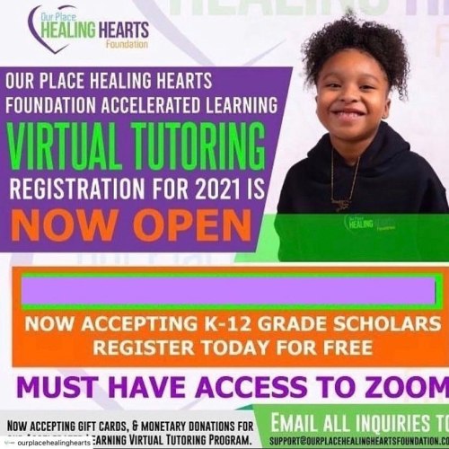 #Repost: @ourplacehealinghearts Good News!!! Tutoring sessions are back! Starting September 8, 2021.