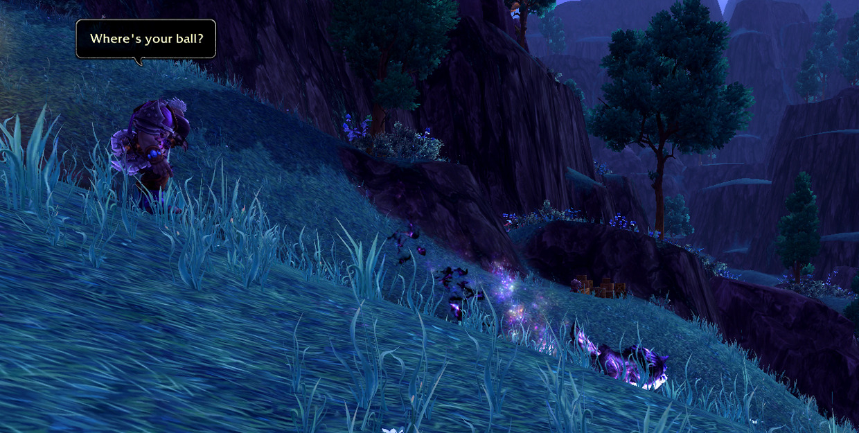 vaknosh:  loraclespeaks:  So Shadowmoon orcs play fetch with their void wolves while