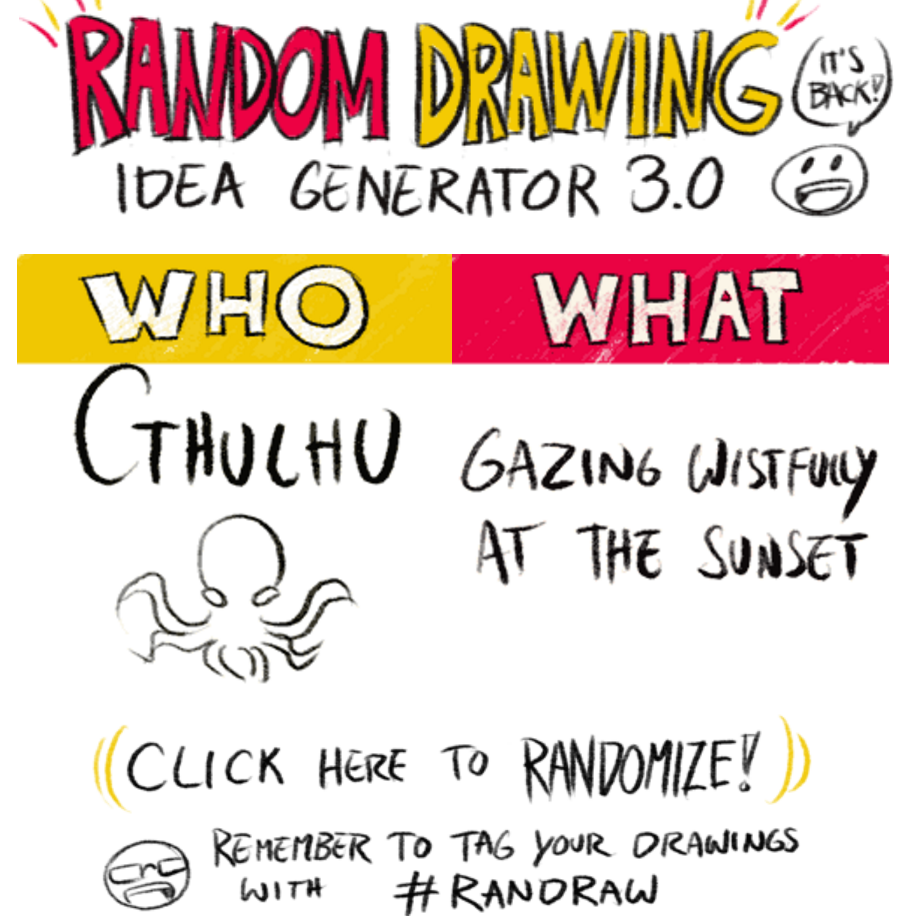 Psuedofolio  THE RANDOM DRAWING IDEA GENERATOR 30 Now with