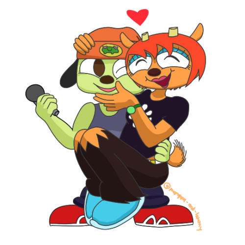 PaRappa x Lammy foeevaaaa: experimenting with another color palette. so  here