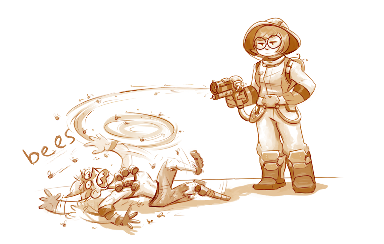 parallelpie:Blizzard I want more bees with my beekeeper outfit.    