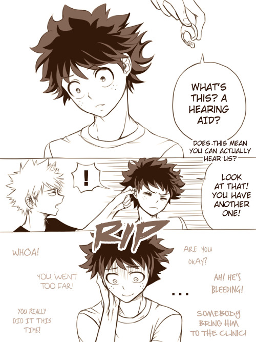 msleilei:  So I saw this post by @sapphiresoulmate about a Koe no Katachi BakuDeku AU and this drawing just kinda happened……………. By the way, Koe no Katachi is such a beautiful manga!! Please read it. It’s only 62 chapters! If you can wait