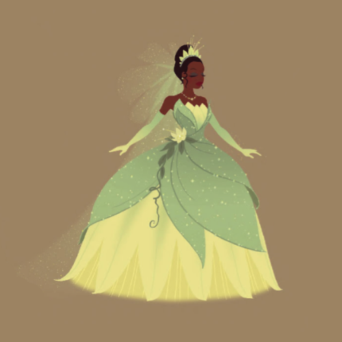 scurviesdisneyblog:Tiana wedding dress designs by Ian Gooding 