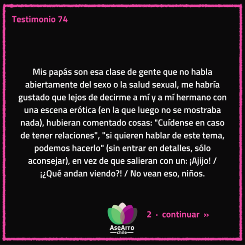 #MartesDeTestimonio! La educación sexual es sumamente importante y, lamentablemente, en Chile deja m