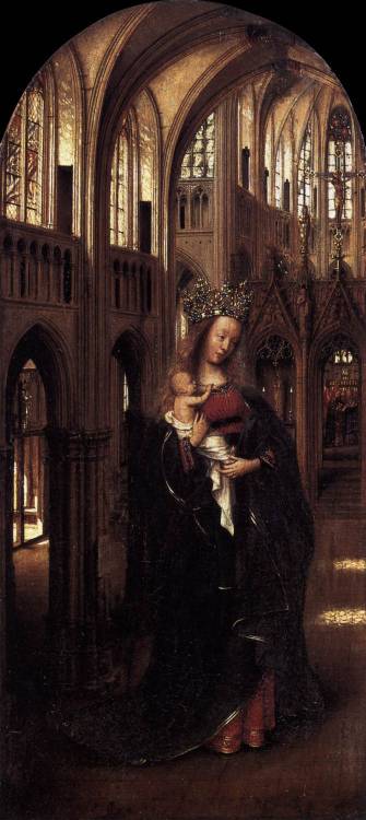 renaissance-art:Jan Van Eyck c. 1425Madonna in the Church