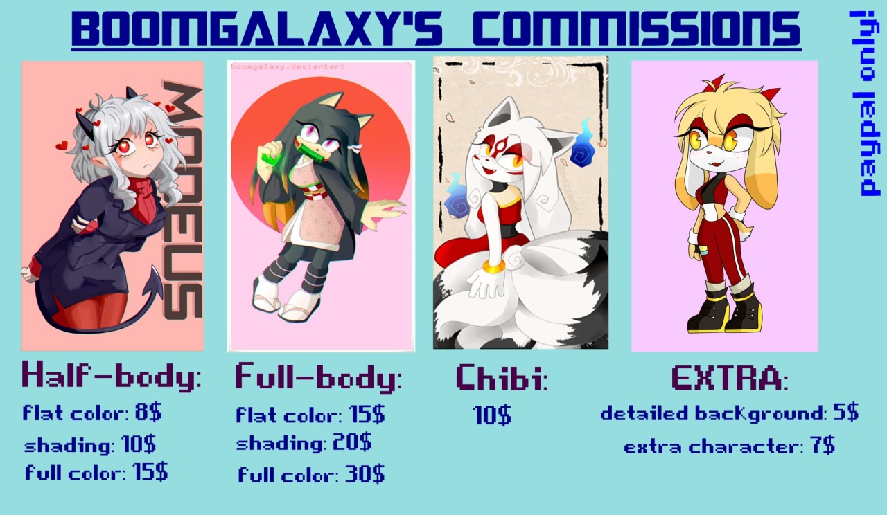 Soooo, given the circumstances I decided to officially open commissions. Prices here are always going up here in my country, and since its december its gotten really hard to keep up with living in general.  If you dont want to commission me but still wanna help me you can Buy Me A Coffee!  It would also help me if you shared this UwUYou can find this on my deviantart too! https://www.deviantart.com/boomgalaxy/art/Emergency-Commissions-863163945 #emergency commissions#commission#commisions open #help my poor soul  #or not really  #sonic the hedgehog #Sonic Sega#sonic boom#sonic oc#sonic commission#human commission#anime commission#cheap commissions