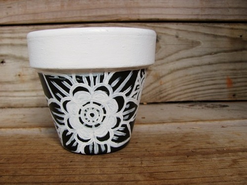 the-minthe: Painted Pots for Sale at TheMinthe Electric Current Lovely Lilac Midnight Mystery Flower