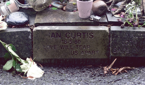 Ian Curtis’ memorial stone- Macclesfield  Cemetery.