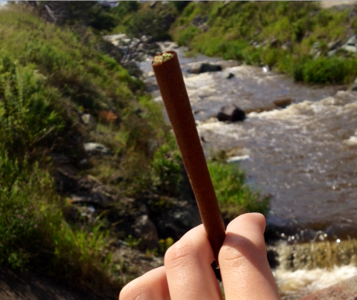 thc-thehappychemical:  Blunt at my favourite river😍😘💨 