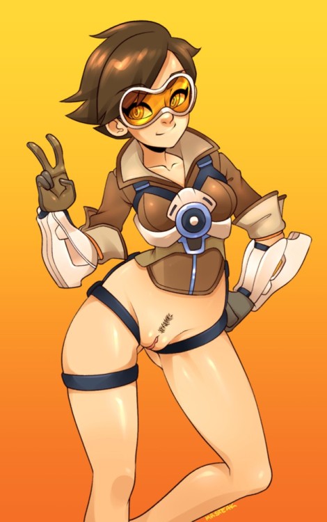 hentaiandkawaii:  Tracer (Overwatch) Request (3/3)~~~