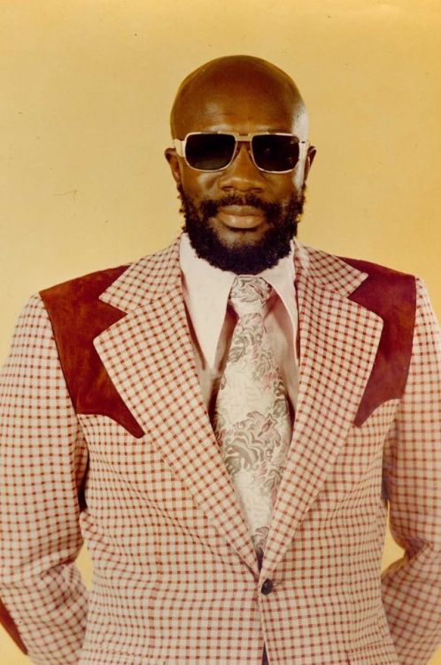 Portrait photos of Isaac Hayes in the 1960s and 1970s.