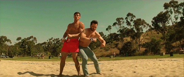 hotmal3celebrities:  Derek Wilson and Kevin Caliber In Future Man.