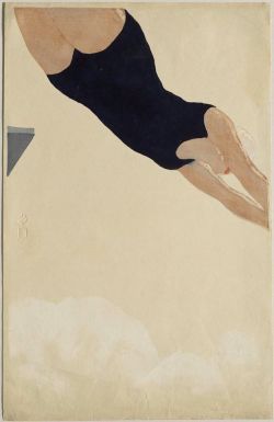 kitty-n-classe:    Onchi Kōshirō, Diving,