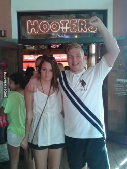 9gag:  Going To Hooters!  WOHOOO