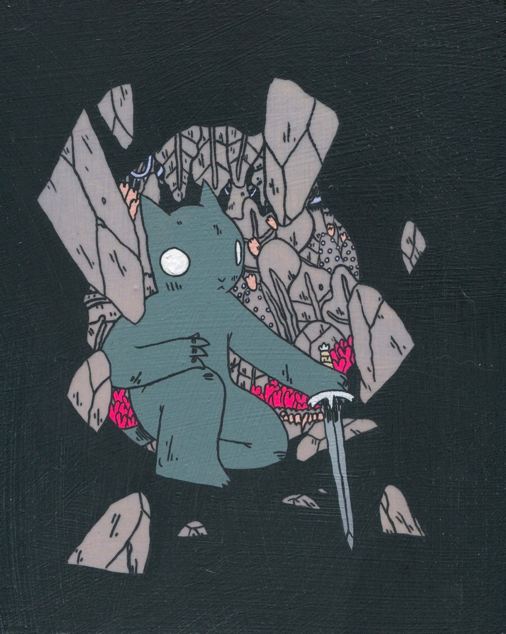 supersonicart:  Deth P. Sun &amp; Gemma Correll at Grumpy Bert. Opening May 13th,