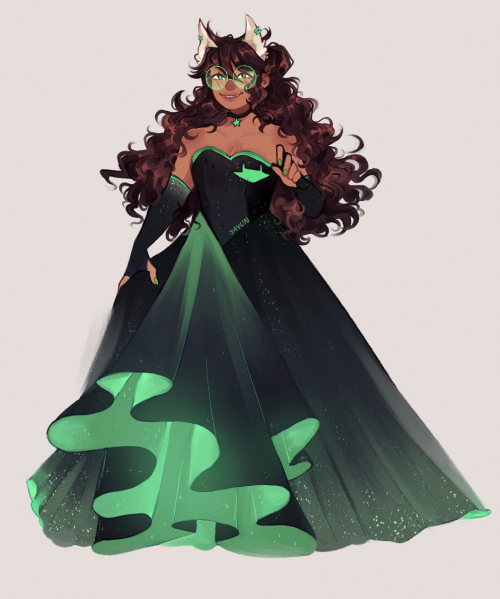 jadeharleydaily:hell yeah ballgowns! havent designed anything like this before so i hope this is ok 