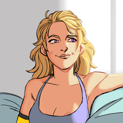 yourfriendlele: was feelling sad so i drew a yang and now i feel better :) Also i was kinda testing 