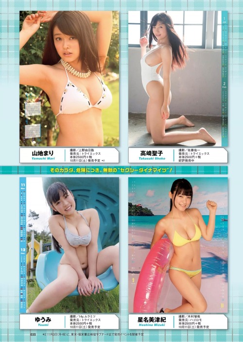 2015年の恋人たち(ルームメイト) カレンダーベスト15発表！ 週刊プレイボーイ 2014 No.41