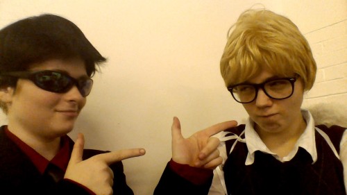 thug-shota:happy hellaween from Crowley and (reluctantly) Aziraphale.