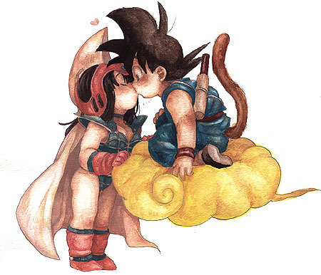 Kid goku and chi chi