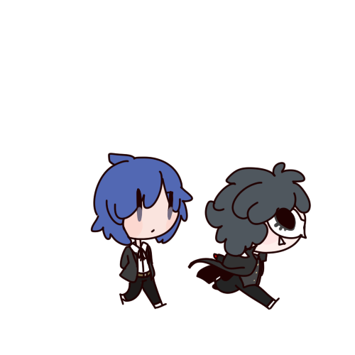 daily-persona:  outfit swap between 2 emo blue haired boys and 2 black haired boys who need to comb their hair