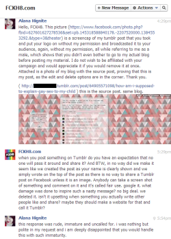 cafemusaiin:  FCKH8’S response to me, in