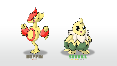 We’re coming closer to the end of the Nokemon assault. Here’s two more little fellas.Hoppin is large