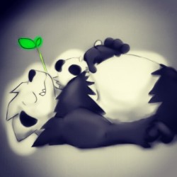 samwisethepooh:  A bit closer up :3 #Pangoro and #pancham #pokemon #bara #bear #cute #art #fanart 