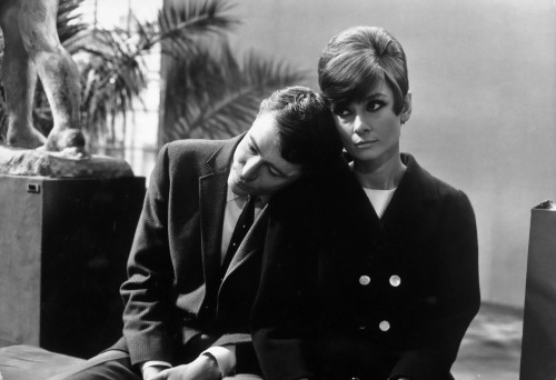 matineemoustache:Peter O’Toole & Audrey Hepburn by Terry O’NeillOn the set of How To Steal A Mil