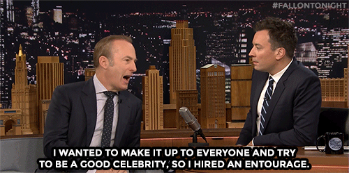 fallontonight:Bob Odenkirk announces his new celebrity entourage: The Bob Squad.