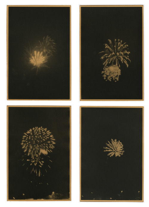 4th of July fireworks, quadriptych. Tucson, Arizona.