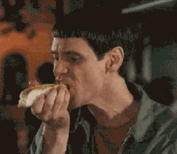 dumbtomovie:  How else would Lloyd devour a #Hotdog? #DumbTo #GIF 