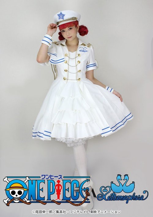 alkanet:  Sailor Lolita dress inspired by the One Piece Marines, by Metamorphose I’M HYPERVENT