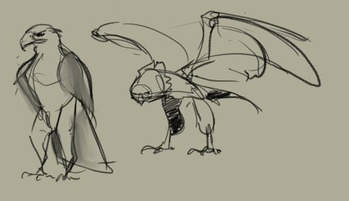 fablepaint:  Been a bit busy today. Have some of today’s warmup / character concepts. Noodling out a